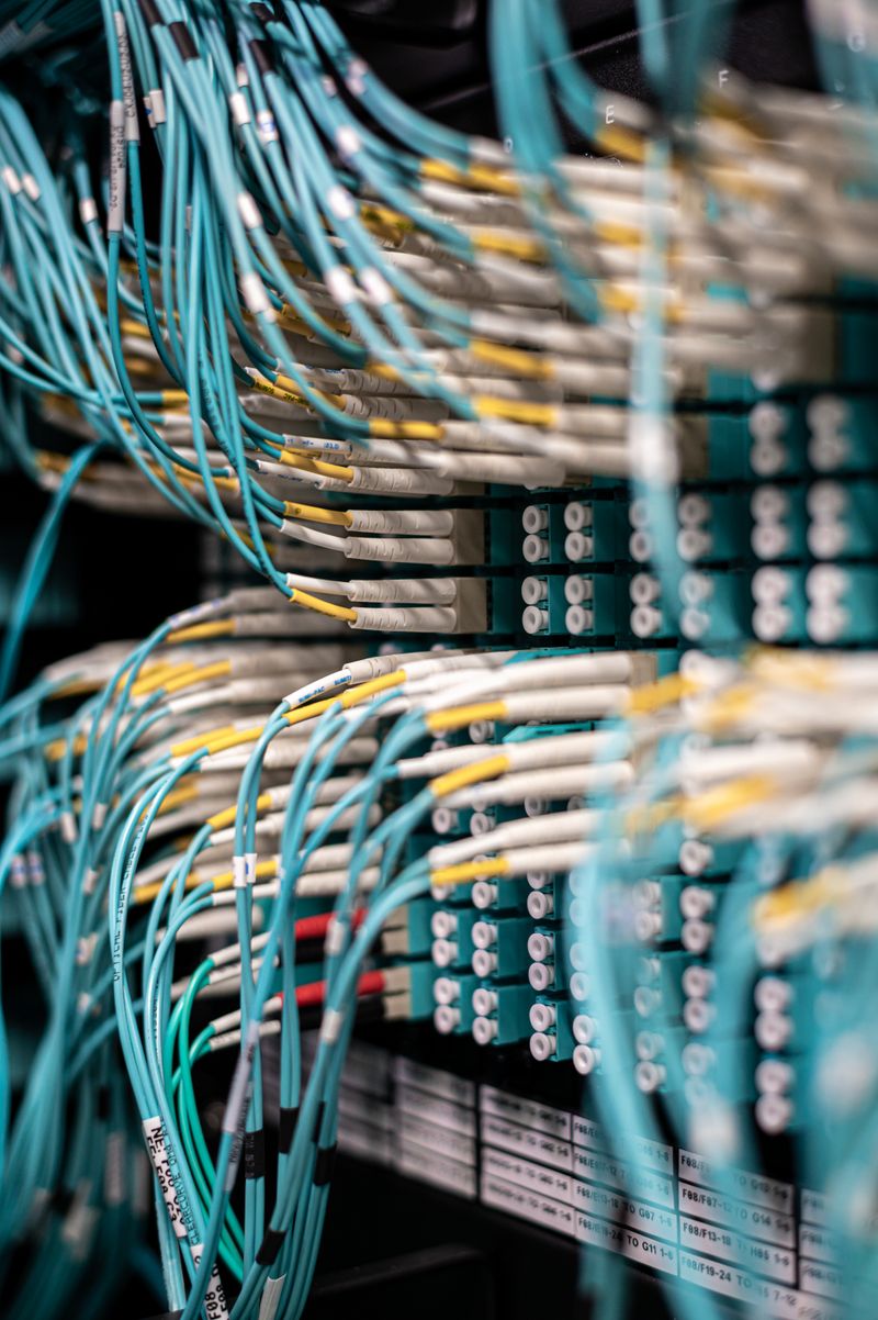 Server racks in a data center